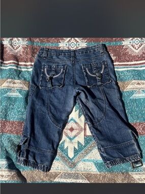 COOGI Embroidered Waistband Denim Jeans - Blue with Gold Logo